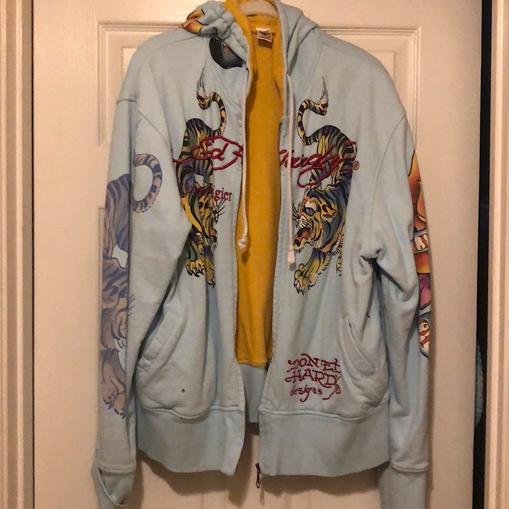 Vintage Ed Hardy zip up hoodie